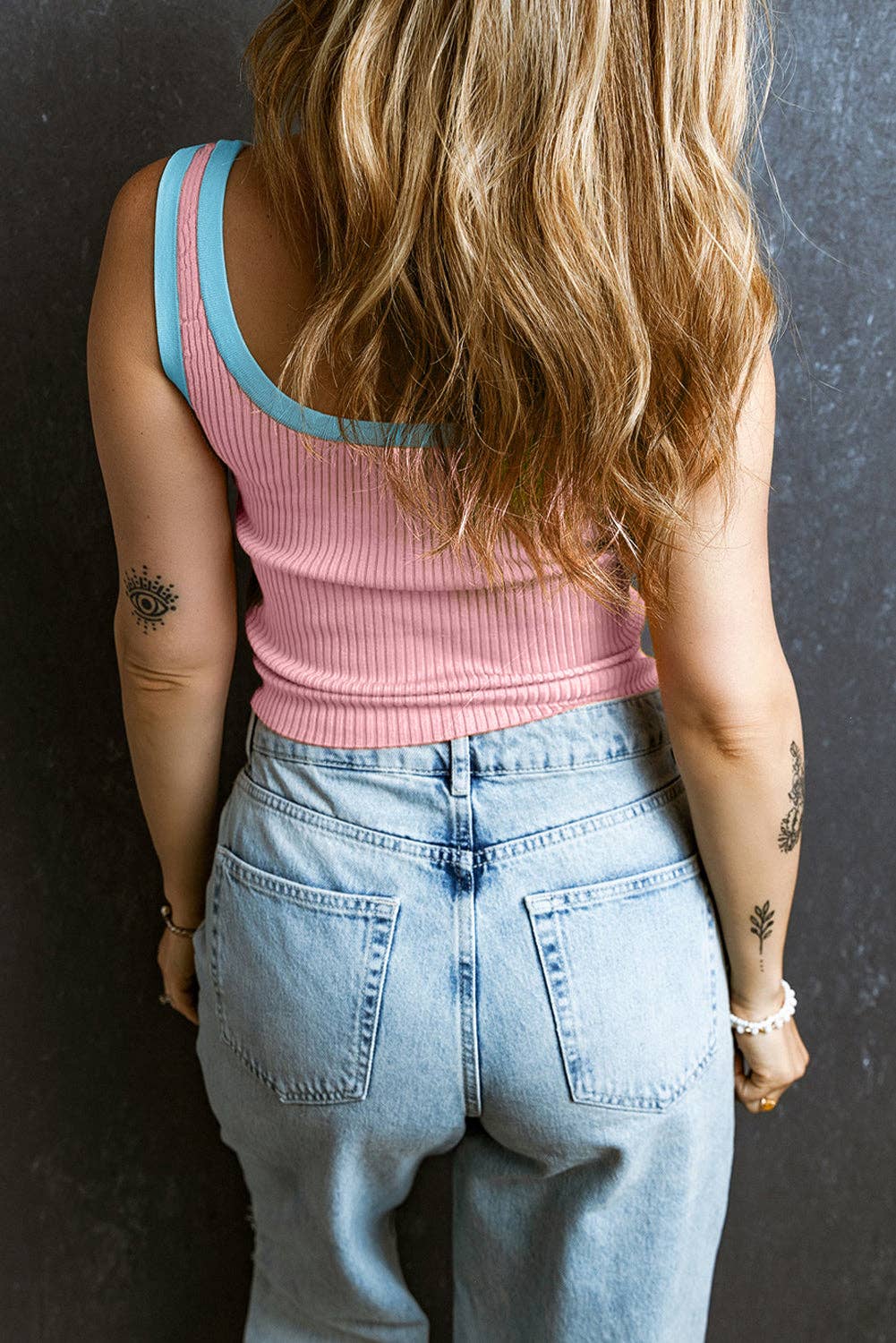 Lovesoft - Wholesale Tank Top - Women's - Colorblock Edge Ribbed Knit U Neck Tank Top17