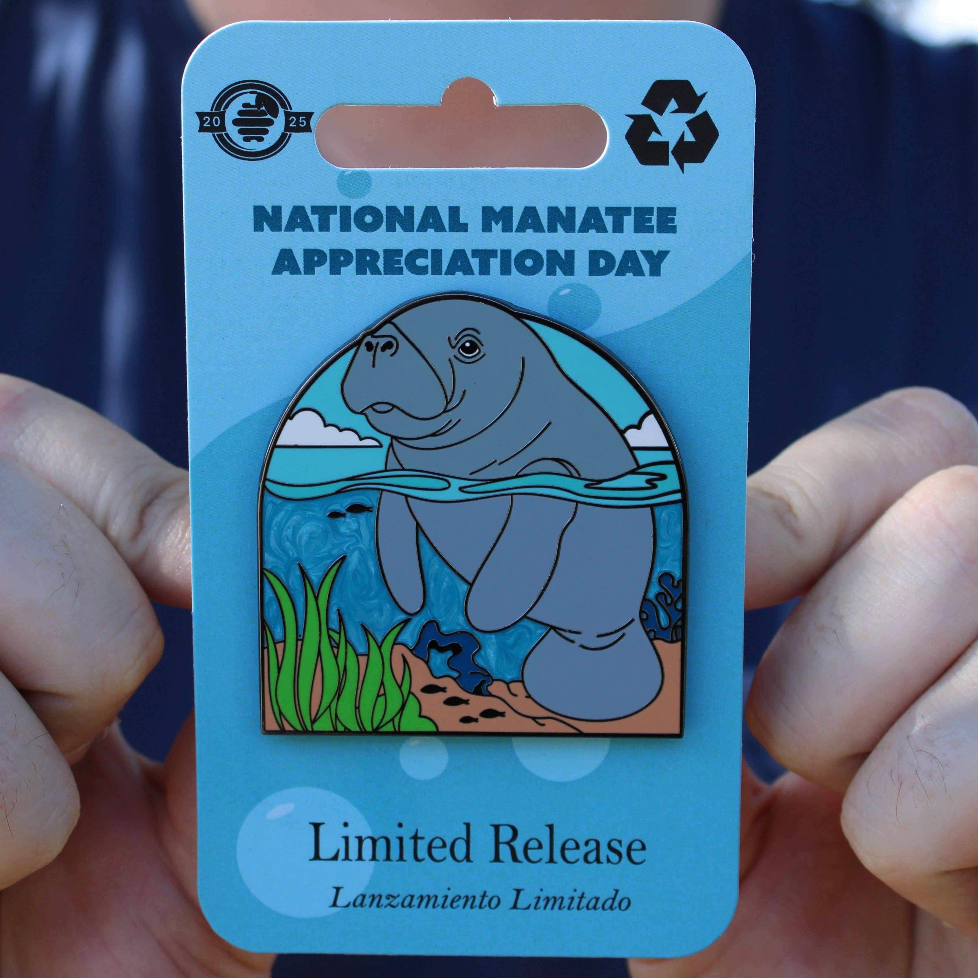 Pin Hive LLC - Wholesale Lapel Pin/Button - National Manatee Appreciation Day Enamel Pin6