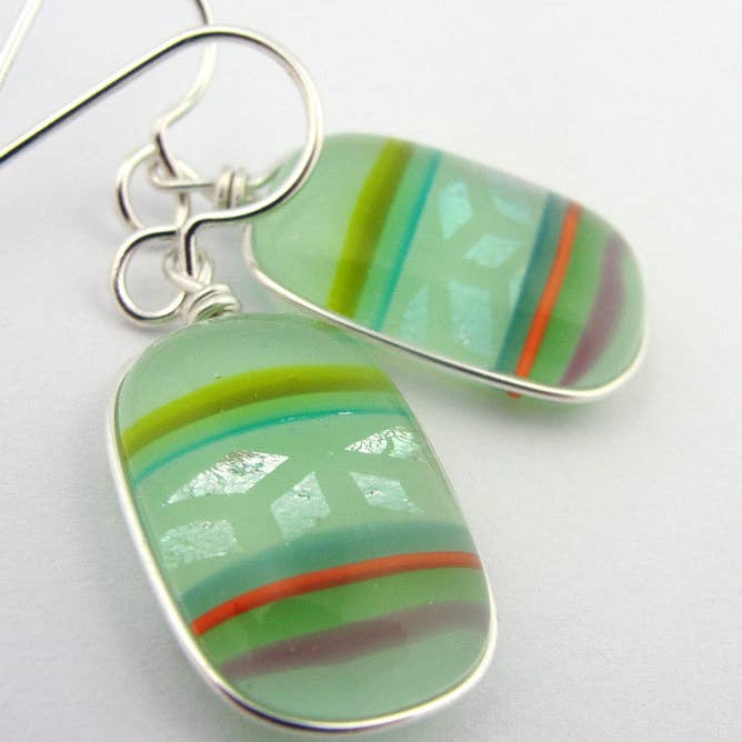 BM-121: Khamaimelon Earrings for wholesale by Momo Glassworks