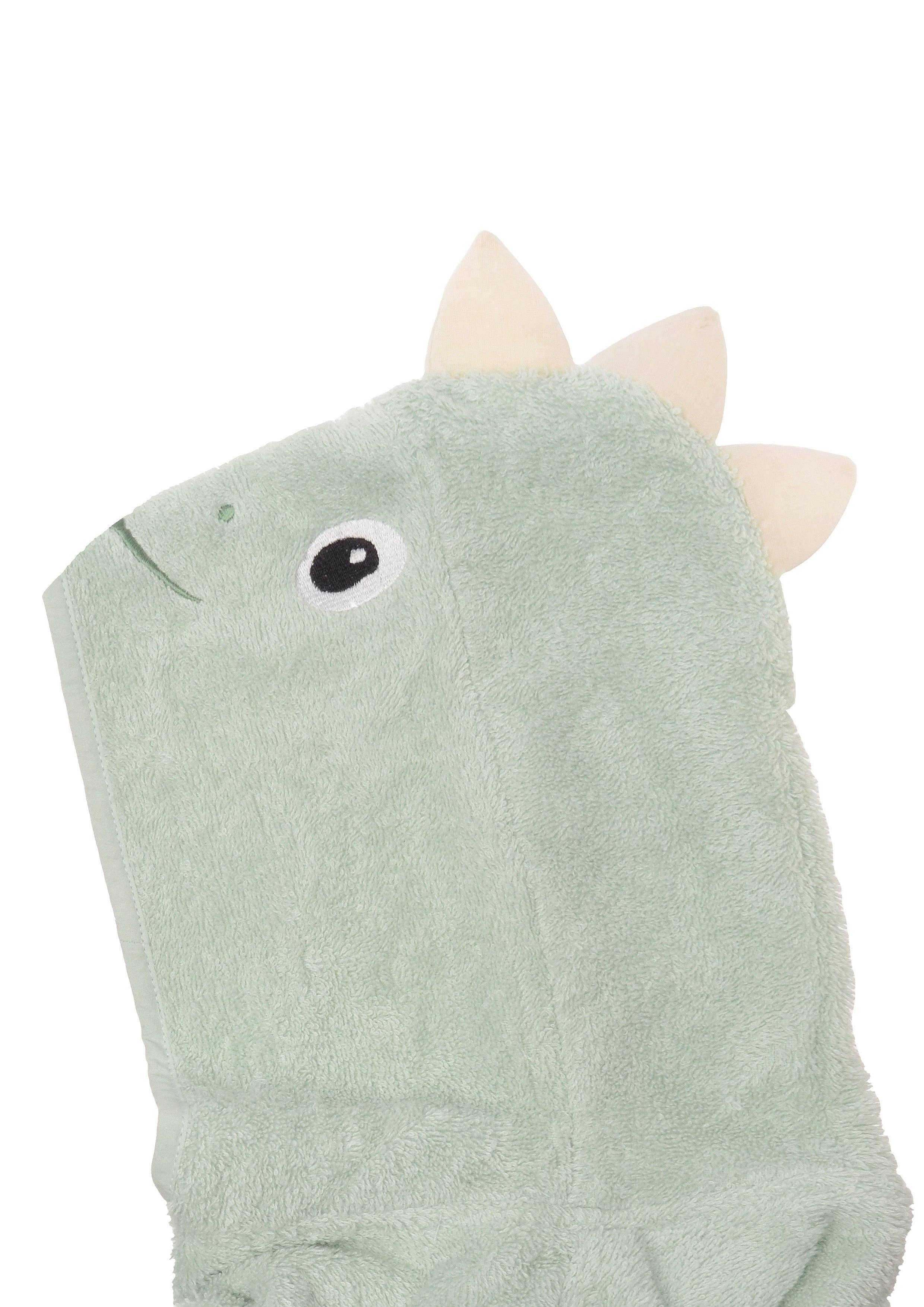 Liliput - Wholesale Poncho Towel - Kids & Baby - Green hooded poncho with dinosaur spikes5