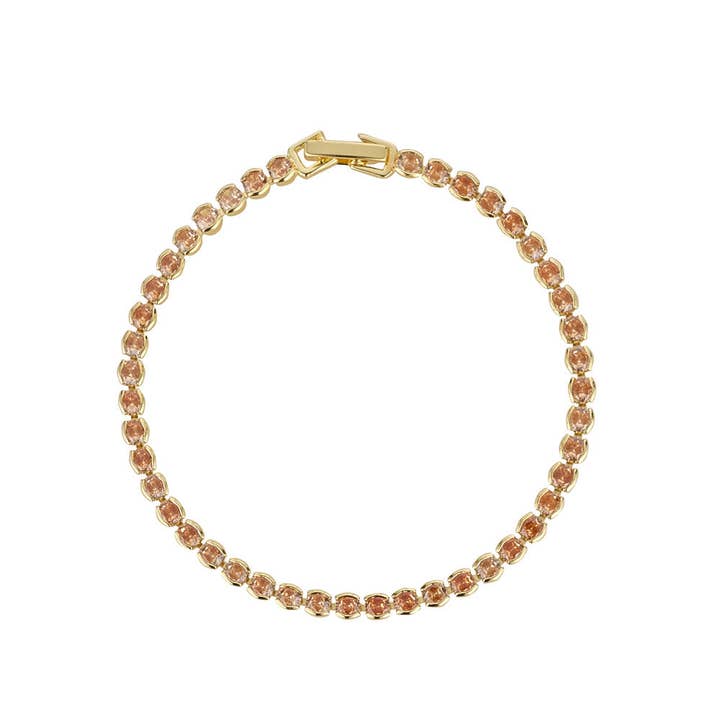 Pulsera de tenis Dakota Champagne para venta al por mayor de Knight & Day Jewellery