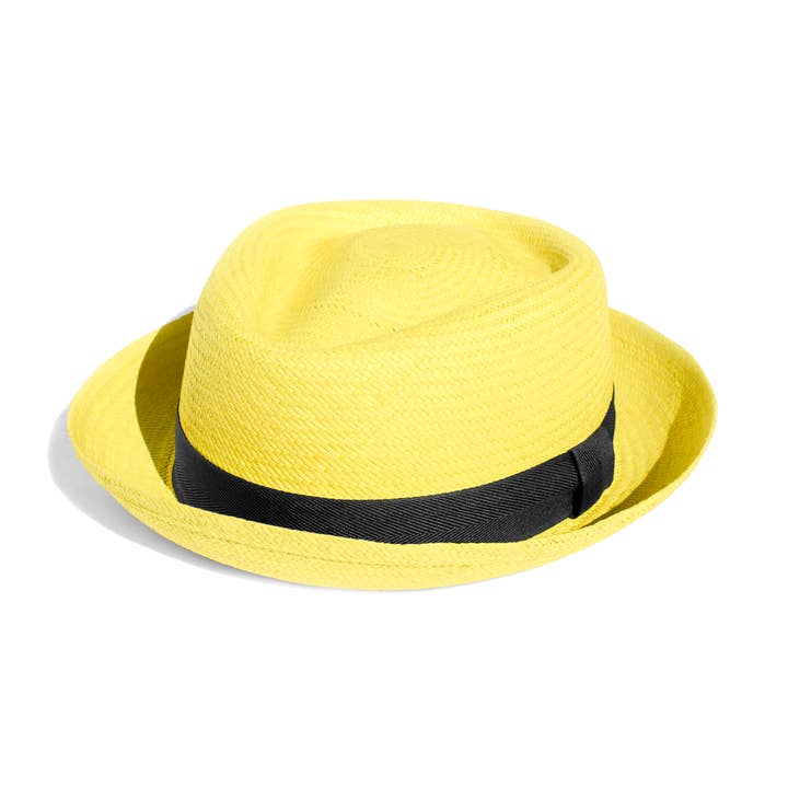 Santa Fe Amarillo Urbano Paja Panama Sombrero - Unisex para venta al por mayor de Elegancia Tropical Genuine Panama Hats