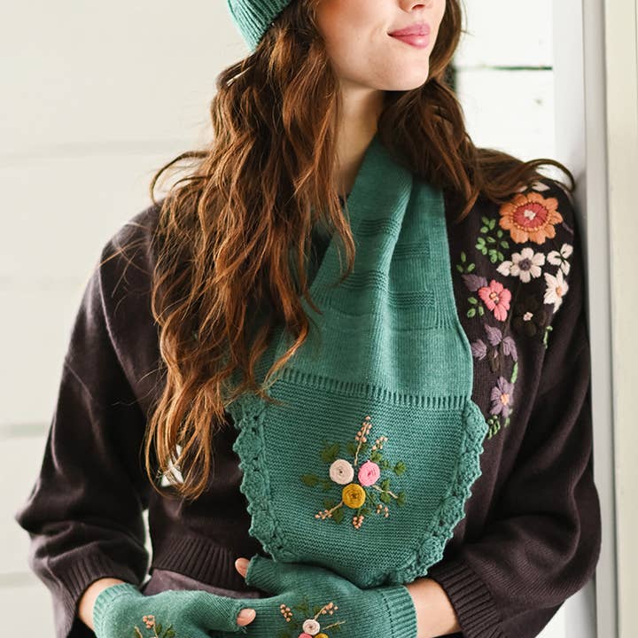 Belle Scarf - Teal for wholesale by April Cornell Apparel