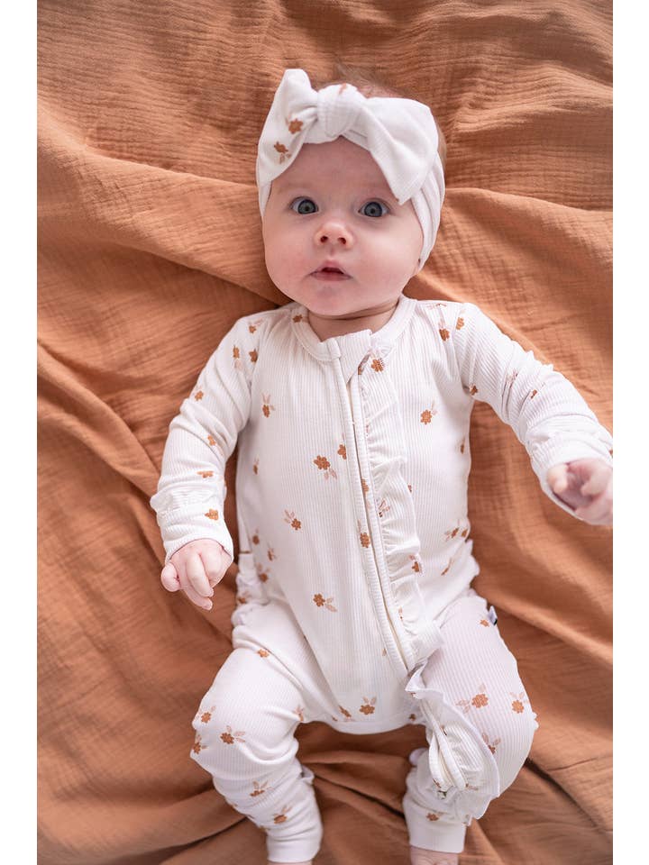Harp Angel Boutique - Wholesale Jumpsuit - Baby - Ruffle Zipper One Piece - Fleur