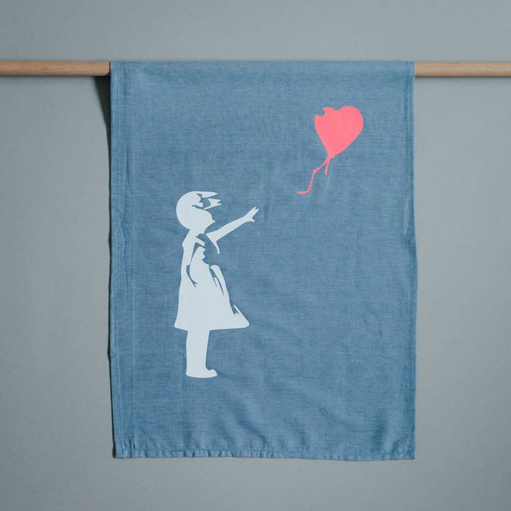 Nice Home Design - Wholesale Tea Towel - Tea Towel DENIM NEW Girl with Balloon1