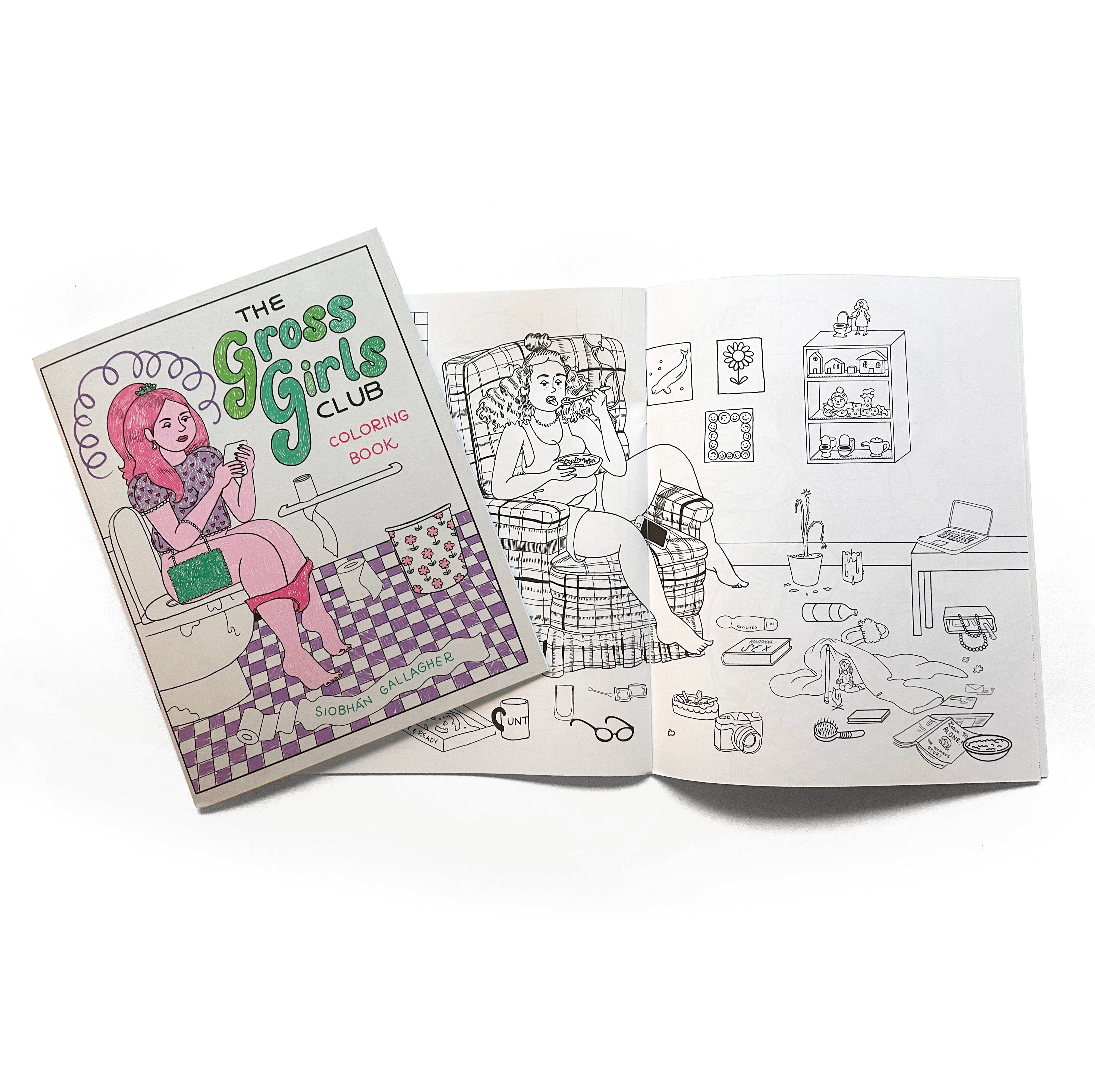 Sio Gallagher - Wholesale Coloring Book - Adult - Gross Girls coloring book1
