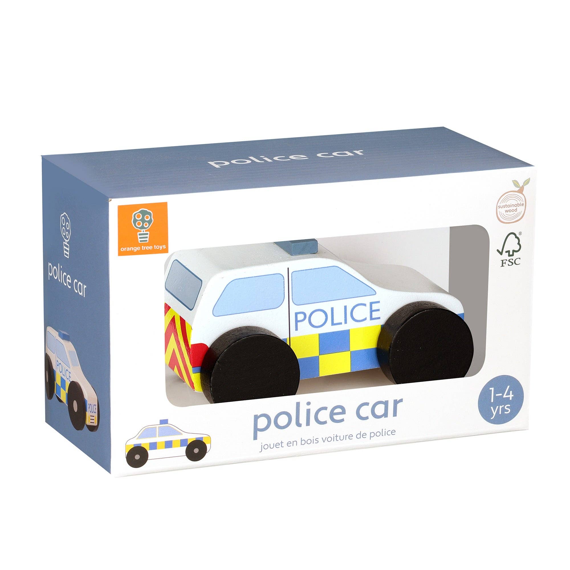 Orange Tree Toys - Wholesale Toy Car/Truck - Kids - Police Car Wooden5