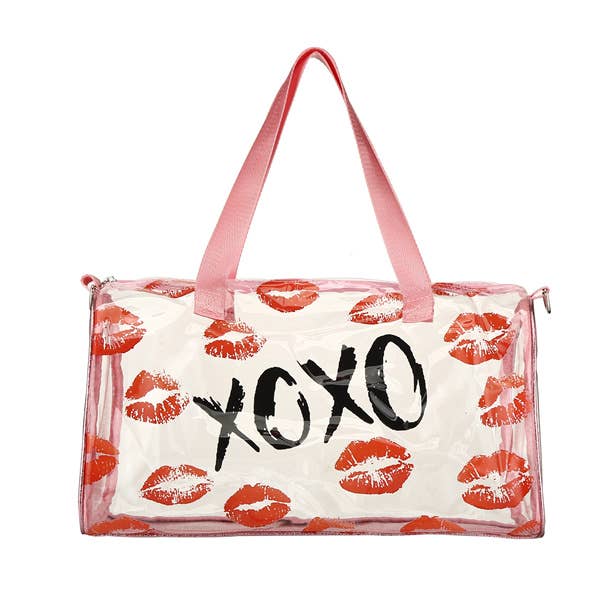 Nima Accessories Inc - Wholesale Satchel - Women's - Ladies Clear See Thru XOXO Satchel Handbag