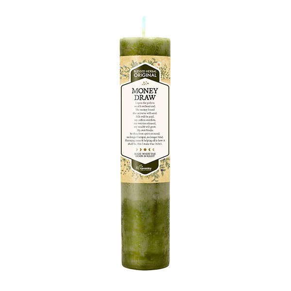 Coventry Creations - Wholesale Pillar Candle - Blessed Herbal Candle Money Draw1