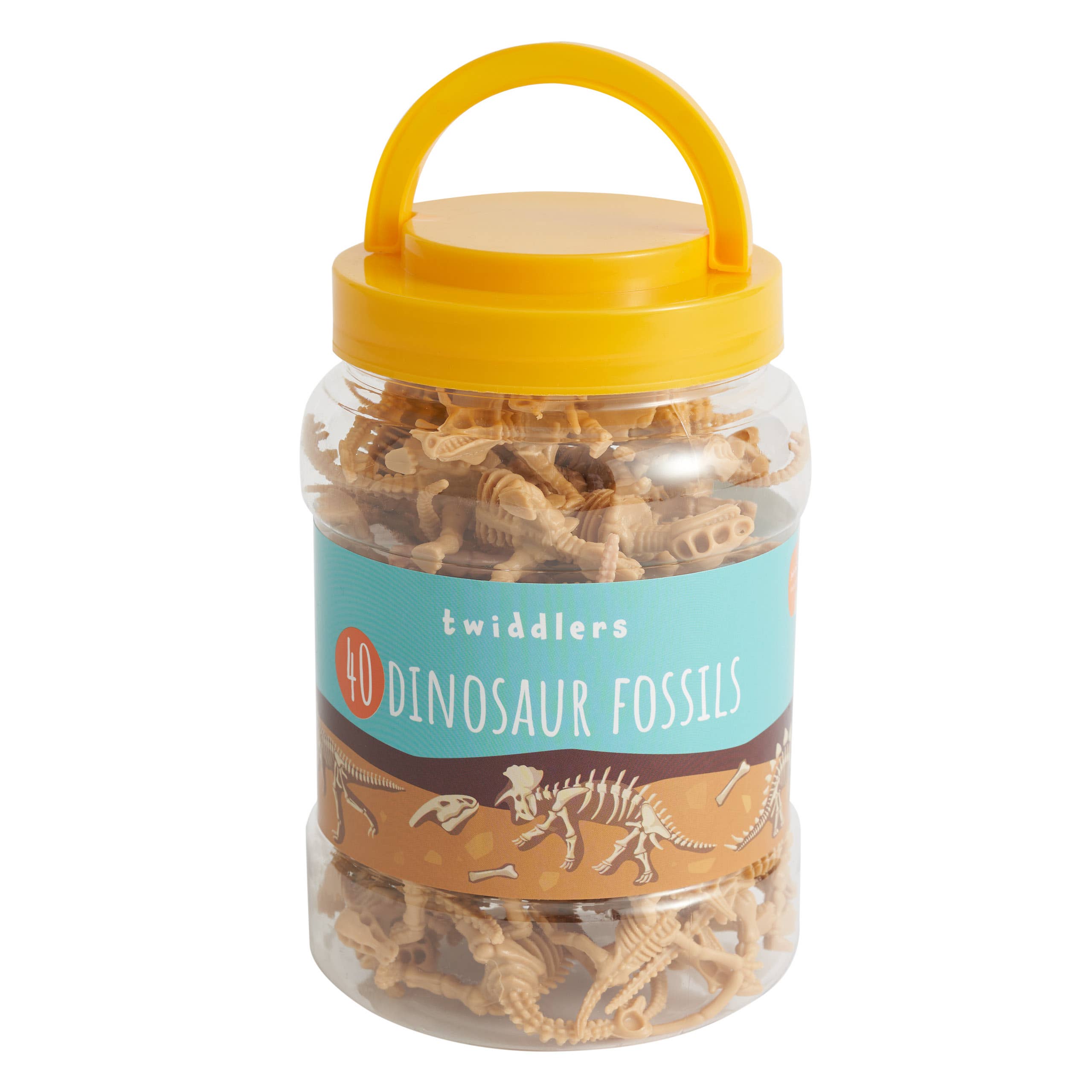 The Twiddlers - Wholesale Toy set – Kids - Tub of 40 Dinosaur Fossils1