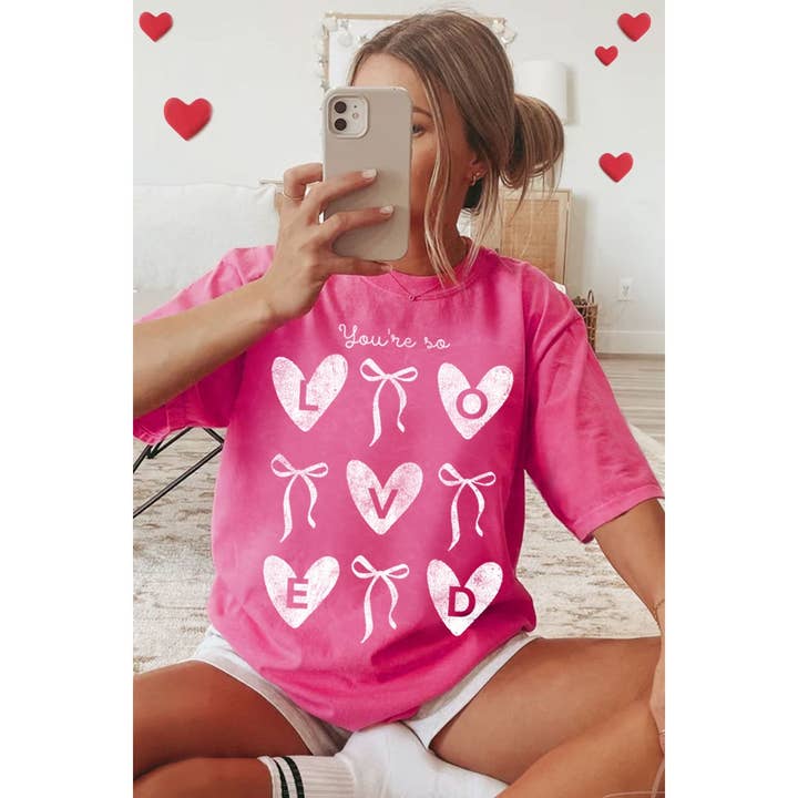 YOU ARE SO LOVED MINERAL GRAPHIC TEE for wholesale by HRTandLUV