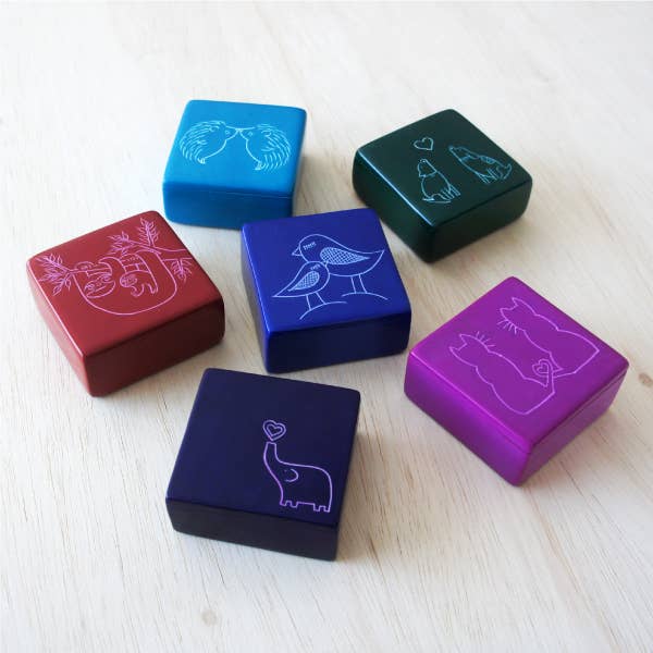 Venture Imports LLC - Wholesale Decorative Box - Square Animal Boxes1