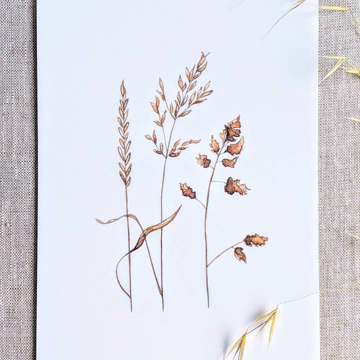 ArtworkByMadelon – wholesale Konsttryck – Konsttryck 'Grasses' | Handgjorda | biotop papper2