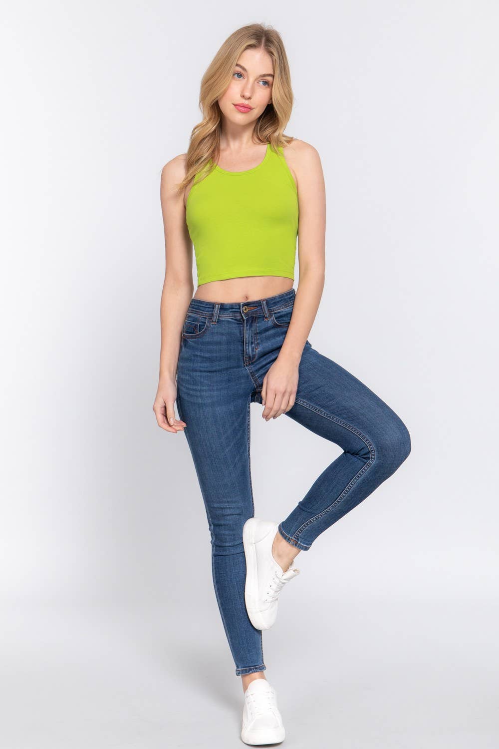 Active Basic | Active USA - Wholesale Tank Top - Women's - Racerback Cotton Spandex Jersey Crop Tank Top20