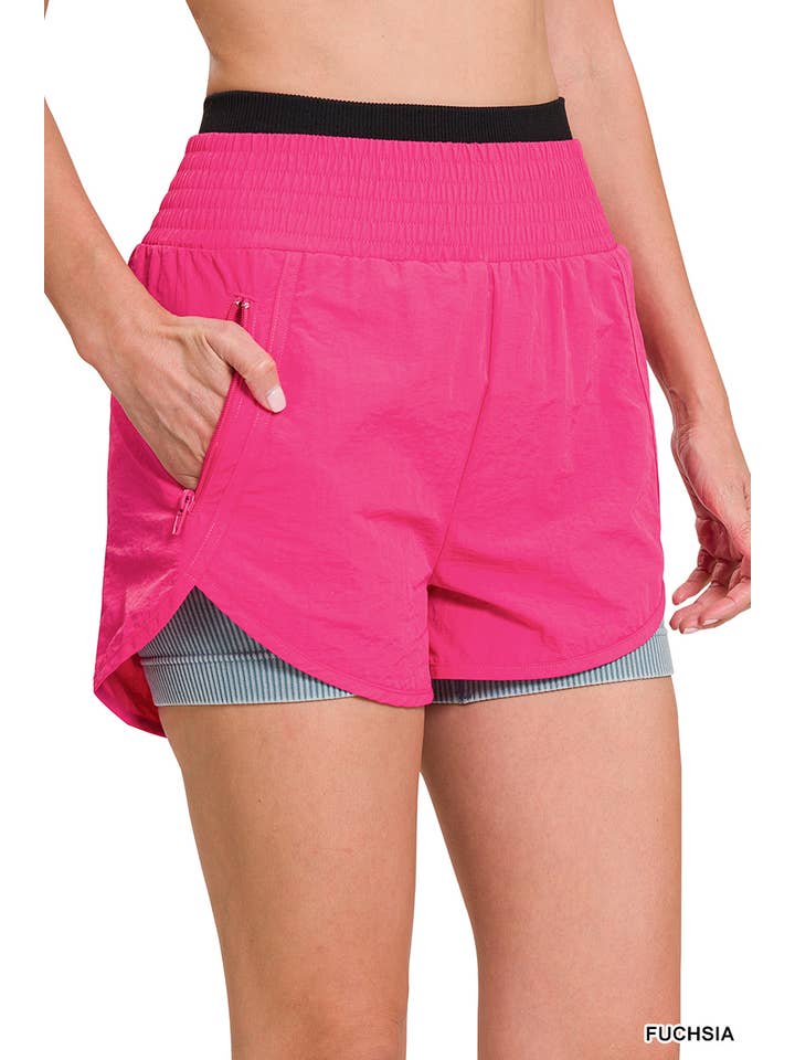 42POPS - Wholesale Athletic Shorts - Women's - `.Windbreaker Running Short as Shown