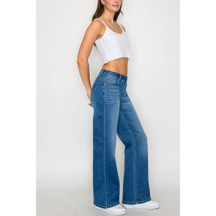 UP CLOTHING - Wholesale Jeans - Women's - LOW RISE BASIC 22 INCH WIDE LEG JEAN