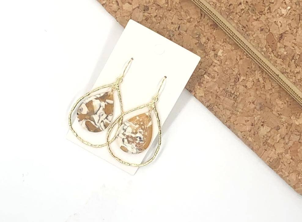 Baubles by B - Wholesale Dangle Earrings - Mustard Teardrop Chandelier Earrings6