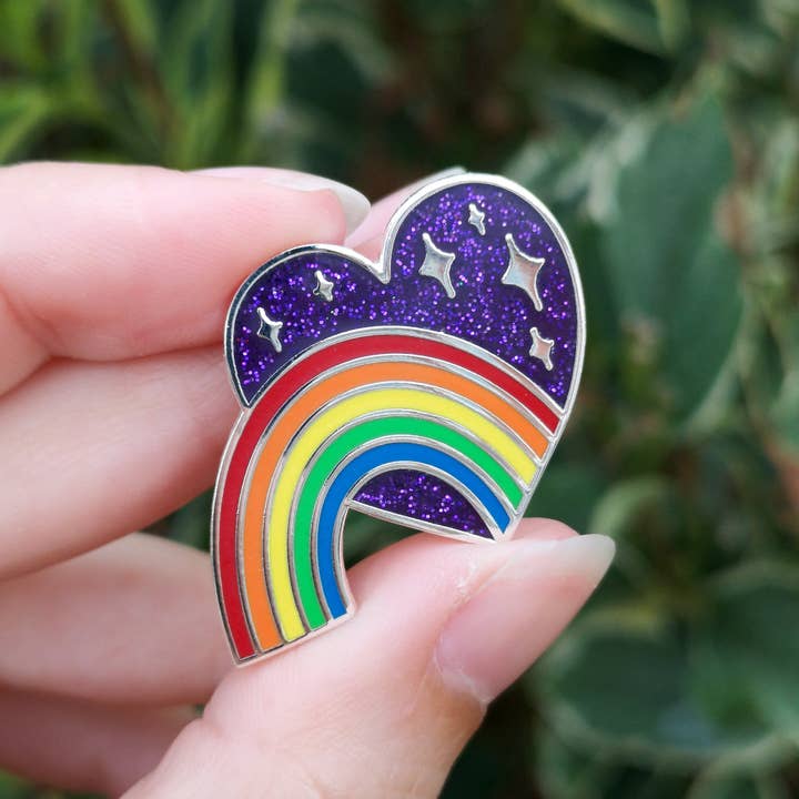 T & Belle - Wholesale Lapel Pin/Button - Celebrating our Rainbow, Remembering our Stars' Bright Enamel Pin - Joy & Loss1