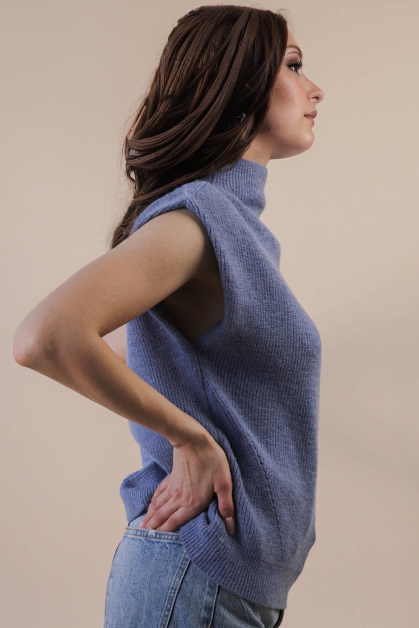 VERY J - Wholesale Sweater Vest - Women's - 12W3391N-Soft Knit Sweater Vest Top28