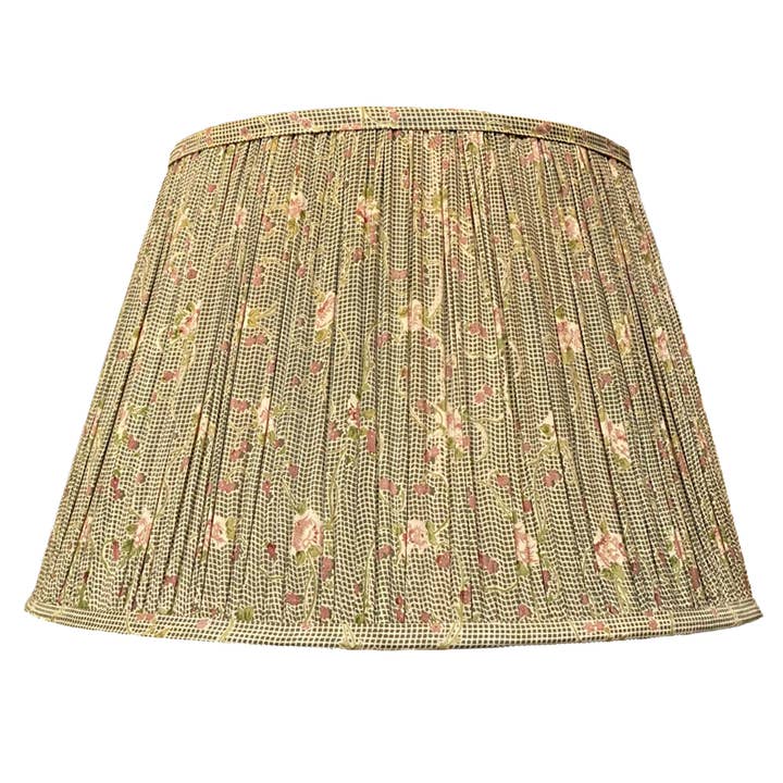 Samarkand Design - Wholesale Lamp Shade - Green trellis silk lampshade