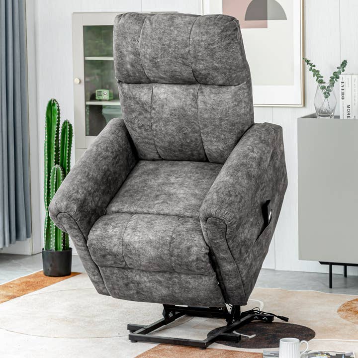 Sillón reclinable elevador de poder de cuero sintético para ancianos para venta al por mayor de Modern Home Touch
