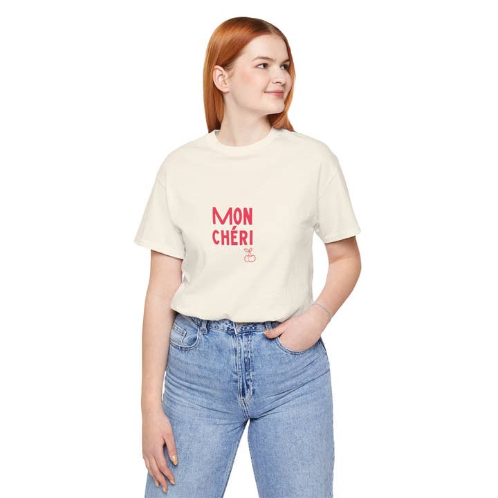 MARA Style - Wholesale Screen Printed T-Shirt - Women's - French MON CHERI Ladies Tee Shirt1