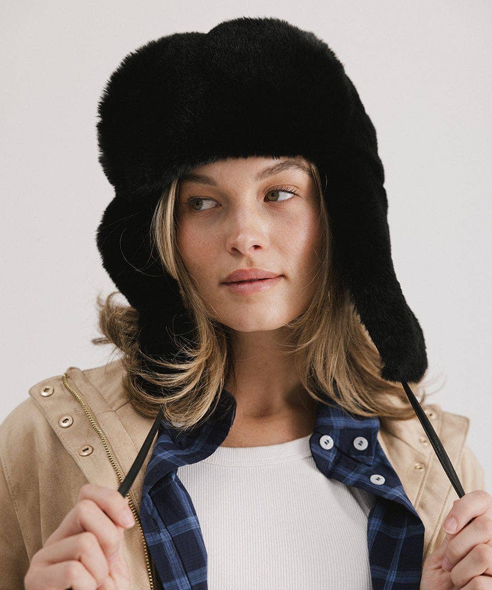 Gigi Pip - Wholesale Trapper/Bomber Hat - Women's - Logan Faux Fur Trapper Hat5