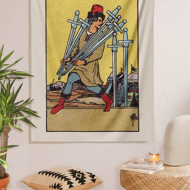7 of Swords Tapestry for wholesale by Nirvana Threads