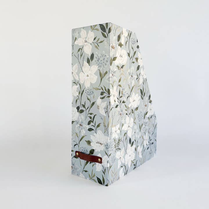 Beth Schneider Designs, LLC - Wholesale Magazine Rack - Tranquility Floral Soft Touch Magazine Holder1
