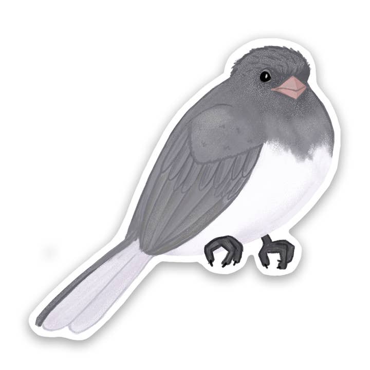 Dark Eyed Junco Vinyl Sticker Decal for wholesale by Proper Wolf