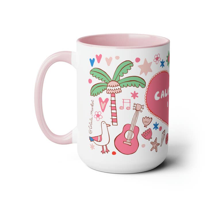 LOLALA - Your California Happiness Market 💛 - Wholesale Coffee Mug - California I Luv You - *BIG* Coffee Mug (15oz)