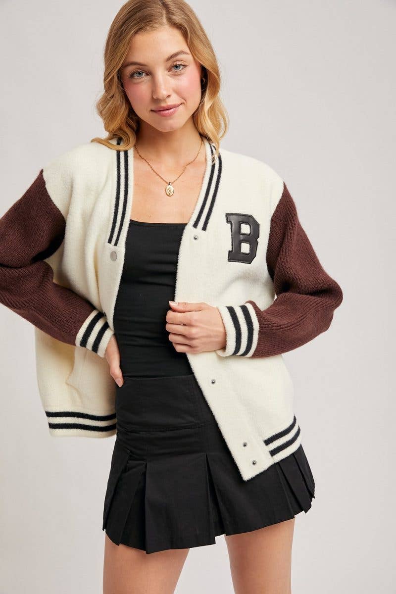 Vanilla Monkey - Wholesale Bomber Jacket - Women's - Sweater Varsity Jacket5