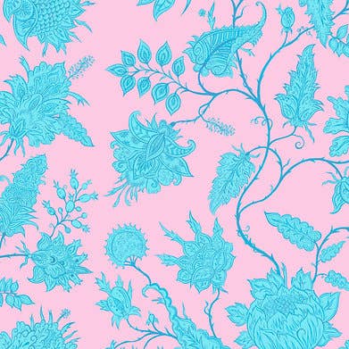 Wear the Walls - Wholesale Wallpaper - Hermosa Wallpaper in Pink/Turquoise