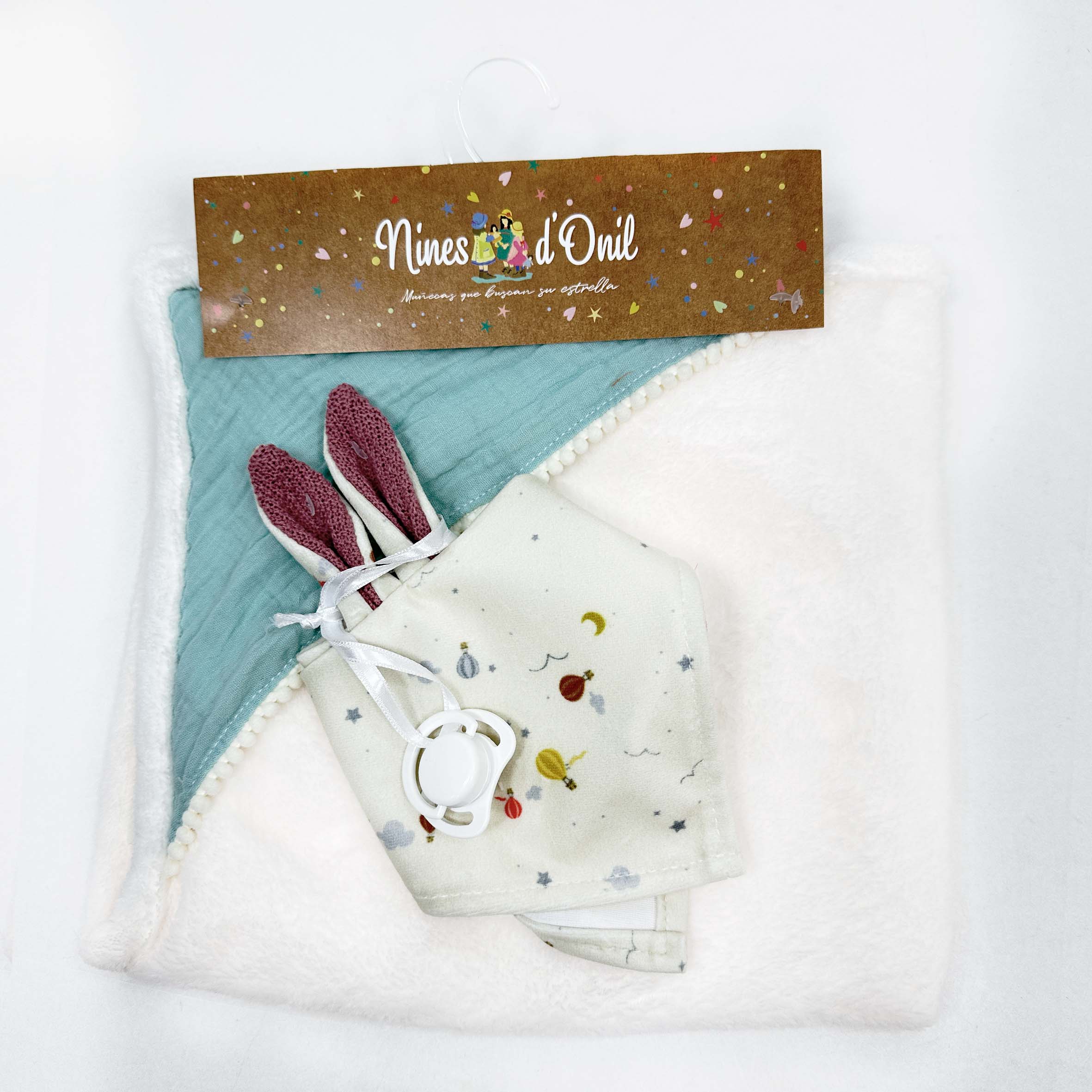 Nines Artesanals d'Onil Dolls - Wholesale Doll - Kids - BABY BLANKET WITH DOUDOU PACIFIER2