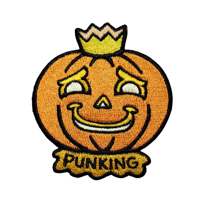 Kolorspun Pins - Wholesale Patch - Pun King Pumpkin Patch - Iron-On or Hook and Loop