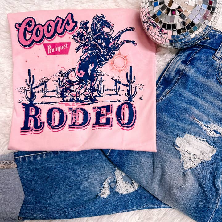 ZZ Threadz - Wholesale Screen printed t-shirt – Women′s - Coors Rodeo Western Graphic Tee