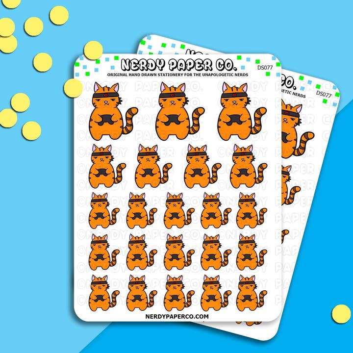 NINJA GAMER SUKI - Hand Drawn Planner Stickers - DS077 for wholesale by NERDY PAPER CO.