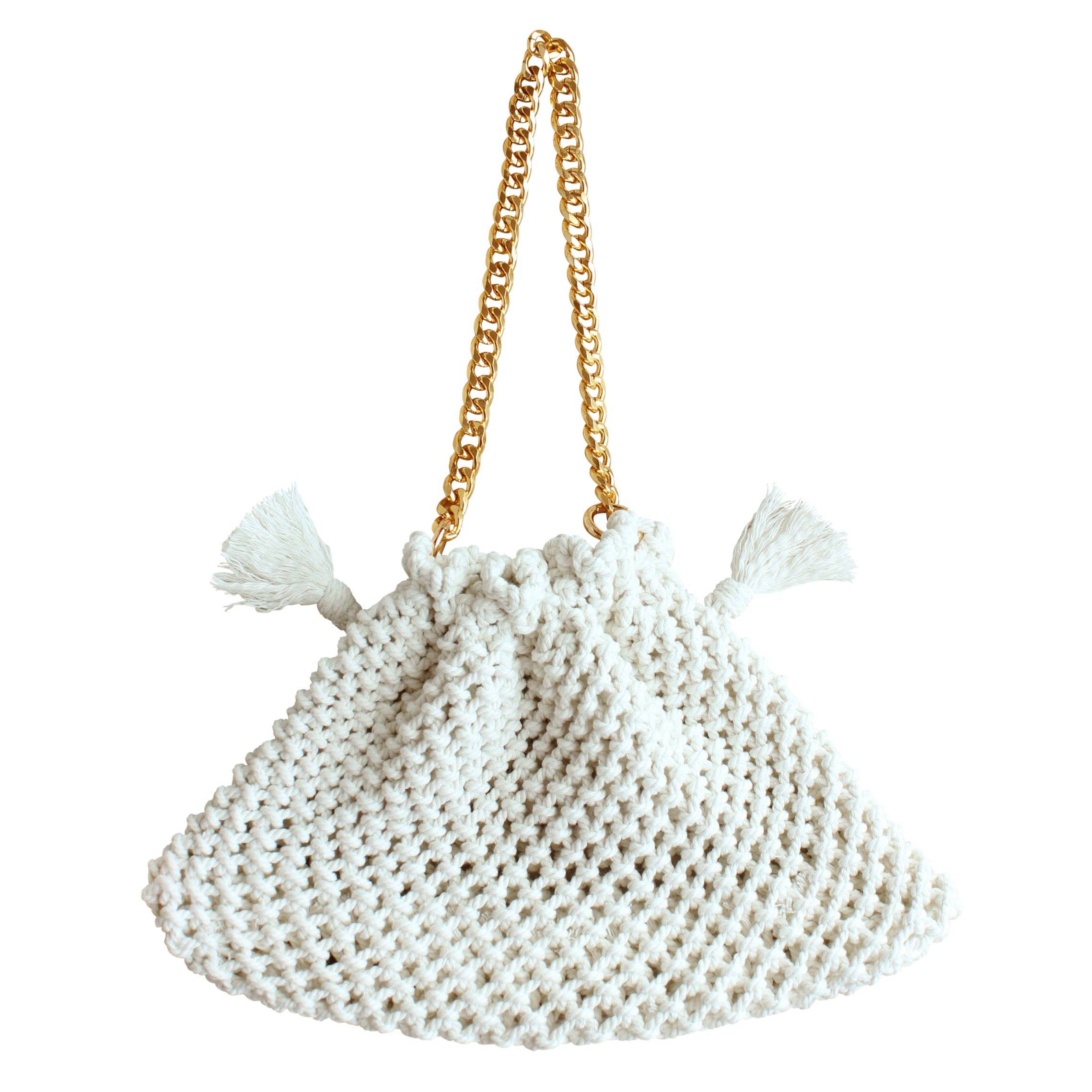 Brunna Co - Wholesale Tote Bag - Women's - LYON Macrame Tote Bag, in Off White3