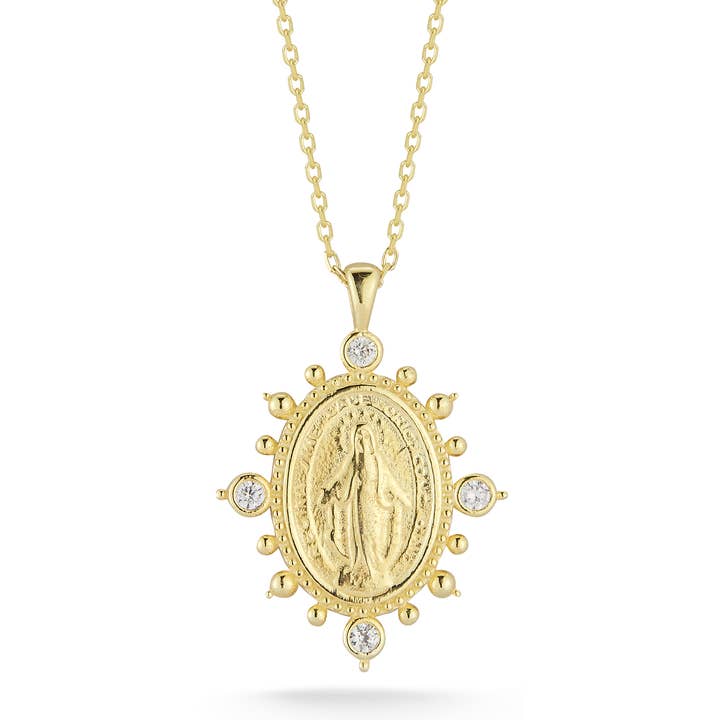 Collar ovalado religioso para venta al por mayor de Glaze Jewelry