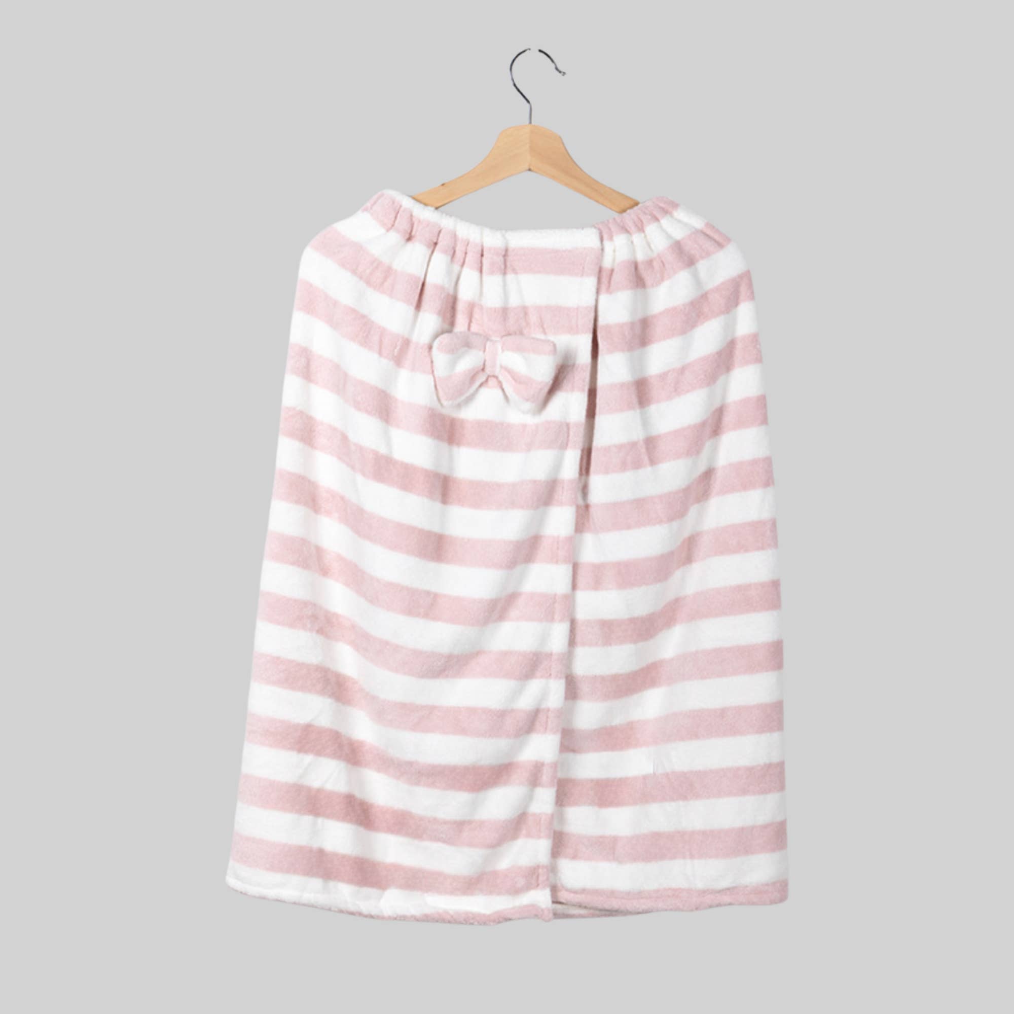 DrifWoo - Wholesale Bath Towel - Striped Bath Towel Wrap with Bow – Soft Spa & Shower Wear