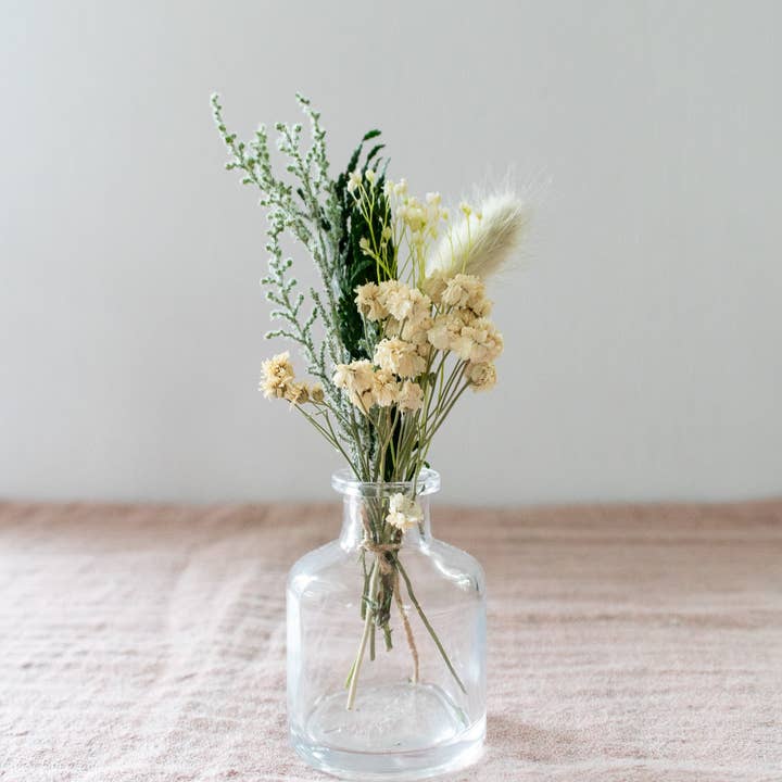 Gather Goods Co - Cards, Coasters, Tea Towels, Art, Mugs - Wholesale Dried/Pressed Flowers - Micro Dried Flower Arrangement in A Glass Bud Vase7