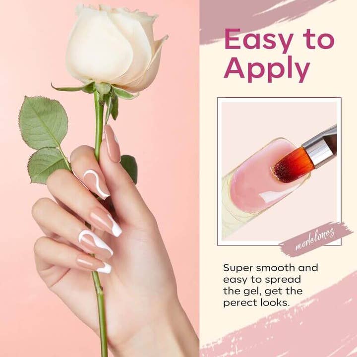 Modelones - Wholesale Nail Polish Set - Glamour Queen - 12 Colors Poly Nail Gel Set2