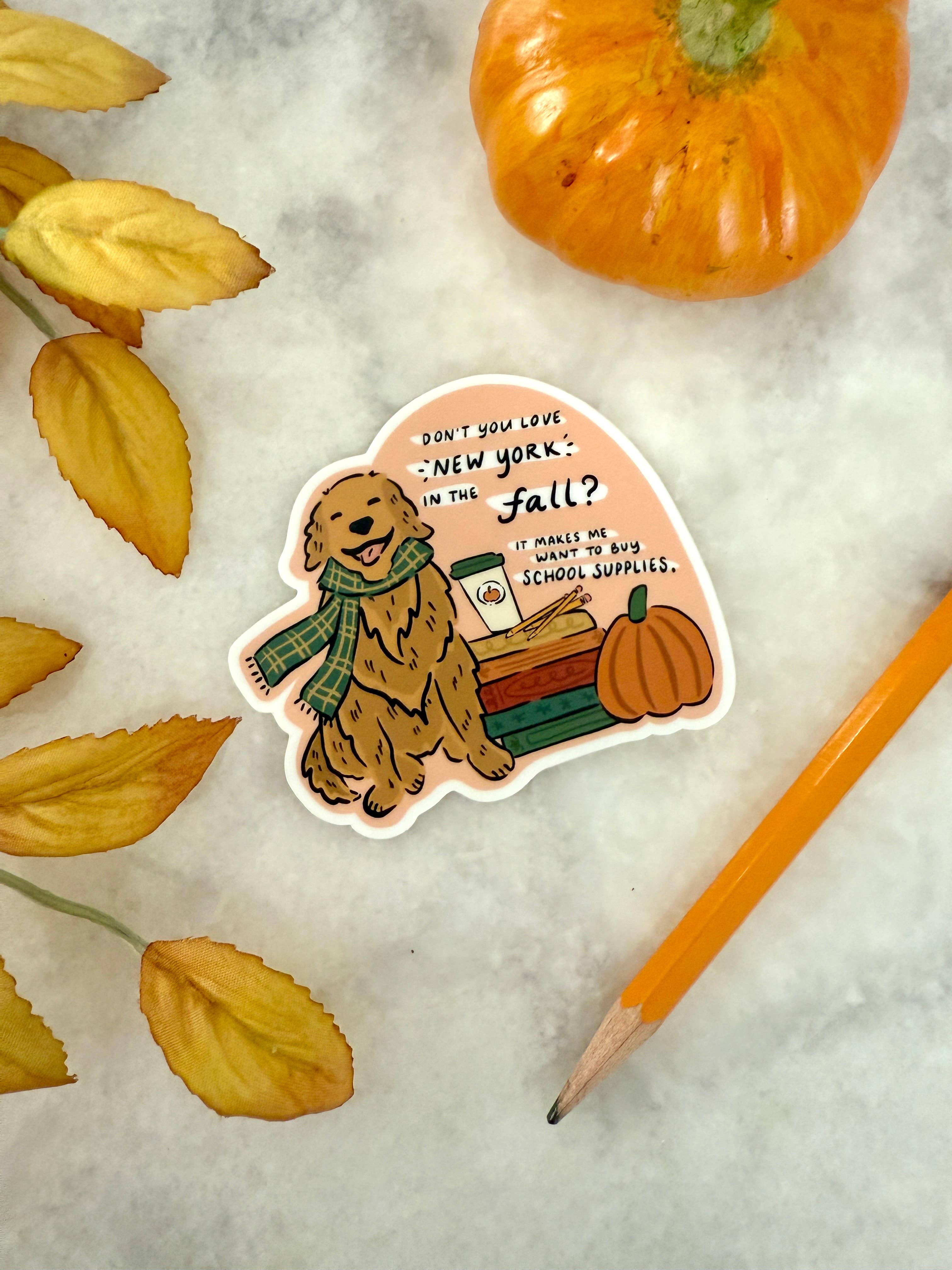 Makerie Day - Wholesale Sticker - You've Got Mail | Golden Retriever Fall Sticker 2