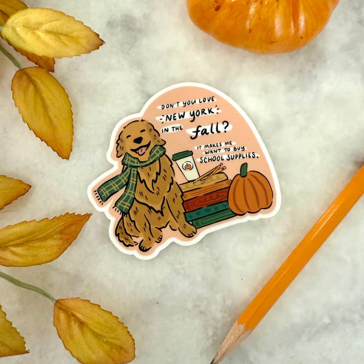 Makerie Day - Wholesale Sticker - You've Got Mail | Golden Retriever Fall Sticker 2