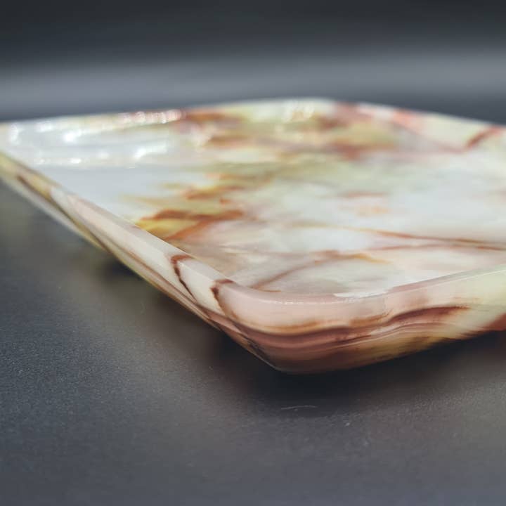 Gemstone Gifts Ltd. - Wholesale Decorative Tray - Onyx Crystal Tray 8in x 12in5