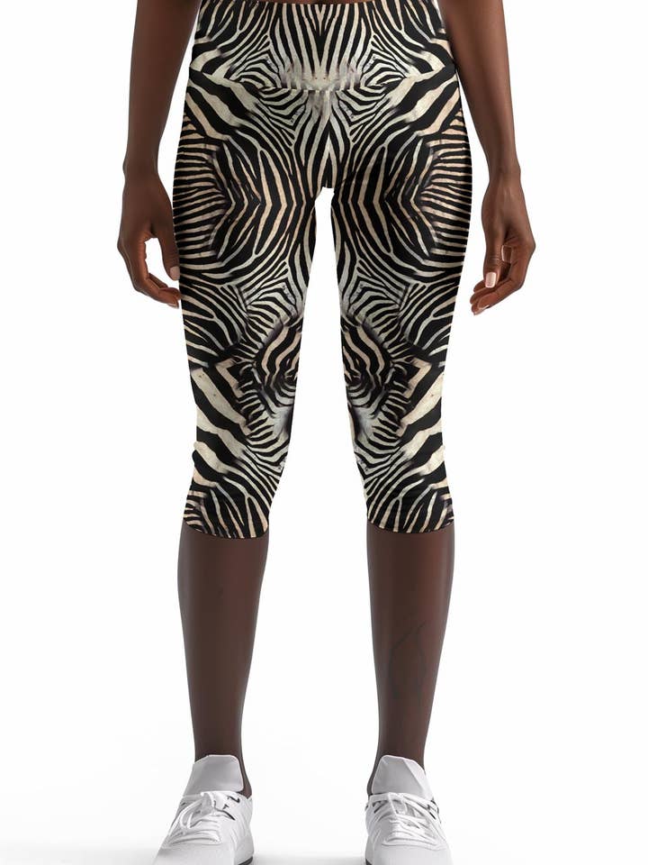 Born to Be Wild Ellie Black Performance Yoga Capri Leggings - Women for wholesale by Pineapple Clothing