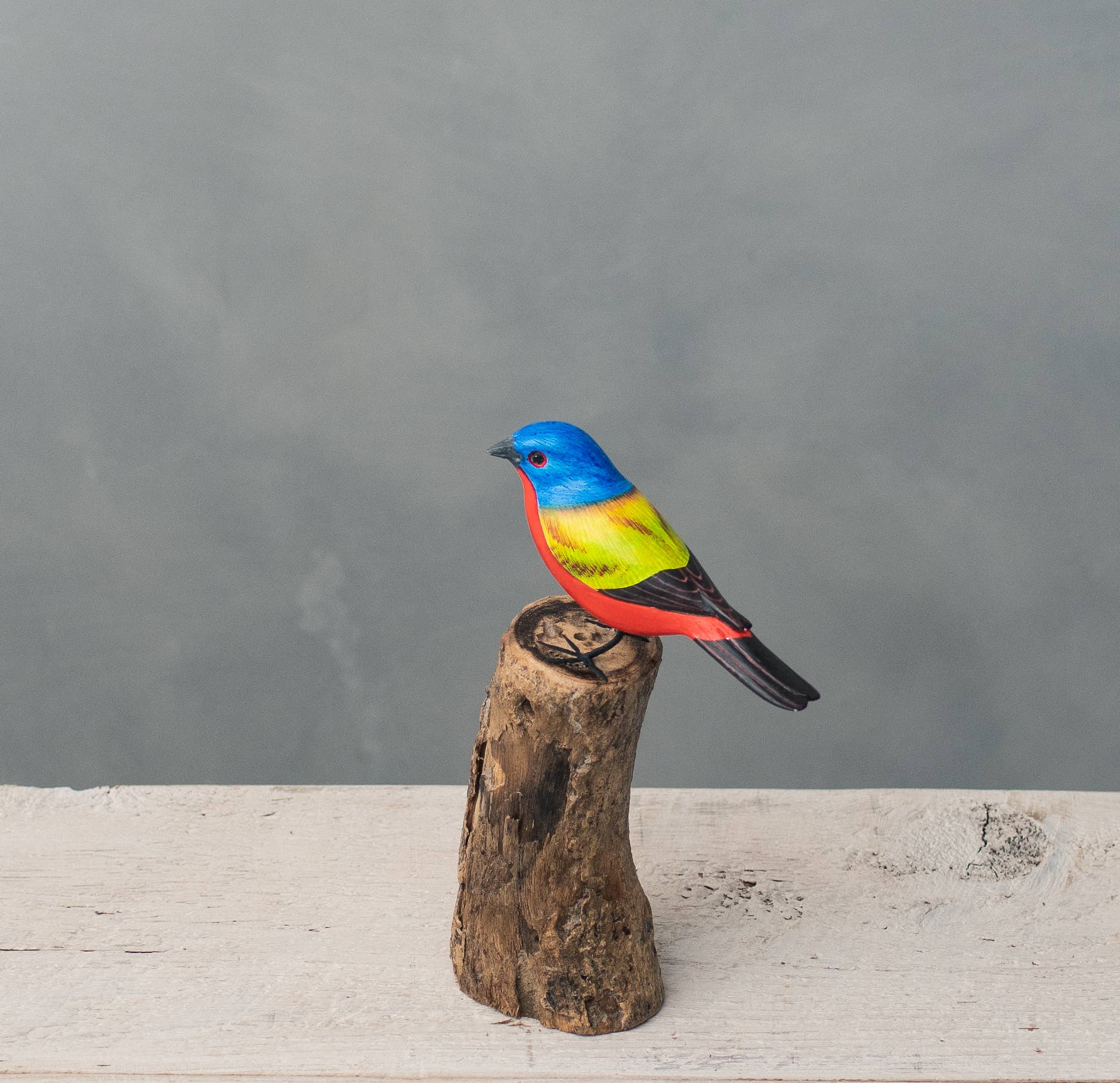 Aviologie - Wholesale Decorative Figurine - Bunting - Painted - 6.5"H -Wooden Ornament