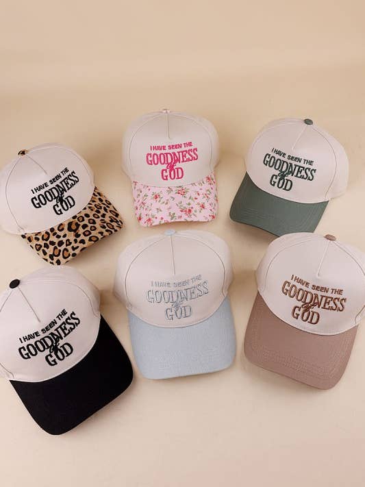 Ho visto la bontà di Dio cappellino in cotone a 2 toni per la vendita all'ingrosso da parte di Vanilla Monkey