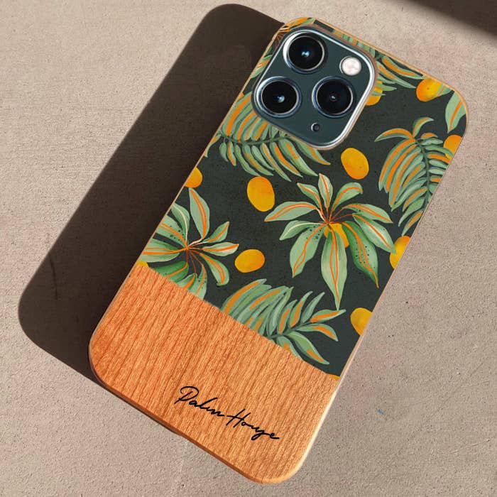 Real Wood iPhone Case, Mango Tree Navy , Made in Japan for wholesale by Palm House