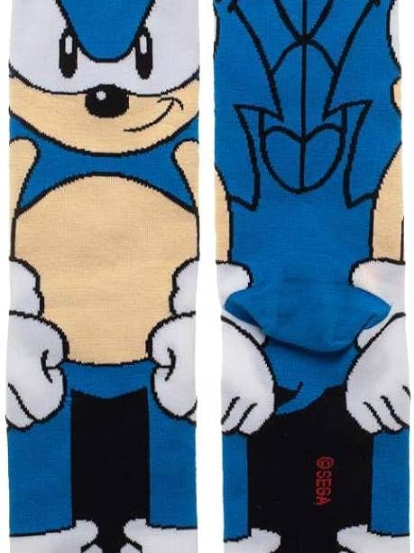 Bioworld Merchandising - Wholesale Socks - Men's - Sonic the Hedgehog Men's Animigos 360 Character Socks